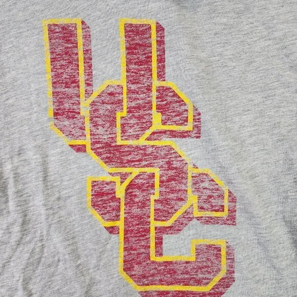 Unisex Kids Gray USC Shirt Short Sleeve Crew Neck Size L (10-12) - Picture 3 of 10